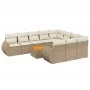 Set de sofás de jardín 11pzas con cojines ratán sintético beige by , Garden sets - Ref: Foro24-3225183, Price: 765,14 €, Disc...