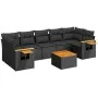 Set de sofás de jardín 8 piezas y cojines ratán sintético negro de , Conjuntos de jardín - Ref: Foro24-3226650, Precio: 555,0...