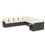 Set de sofás de jardín 10 pzas cojines ratán sintético negro by , Garden sets - Ref: Foro24-3227190, Price: 609,73 €, Discoun...