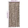 Cortina antimoscas chenilla marrón y blanco 100x230 cm de , Mosquiteras para ventanas - Ref: Foro24-377394, Precio: 66,13 €, ...