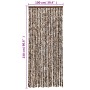 Cortina antimoscas chenilla marrón y blanco 100x230 cm by , Mosquito nets for windows - Ref: Foro24-377394, Price: 61,01 €, D...