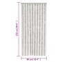 Cortina antimoscas chenilla gris claro y blanco 90x220 cm by , Mosquito nets for windows - Ref: Foro24-377314, Price: 62,09 €...