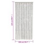 Cortina antimoscas chenilla gris claro y blanco 100x220 cm by , Mosquito nets for windows - Ref: Foro24-377316, Price: 64,54 ...