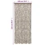 Cortina antimoscas chenilla gris taupe y blanco 100x230 cm by , Mosquito nets for windows - Ref: Foro24-377406, Price: 65,53 ...