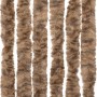 Cortina antimoscas chenilla beige y marrón oscuro 90x220 cm