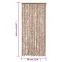 Cortina antimoscas chenilla beige y marrón oscuro 90x220 cm by , Mosquito nets for windows - Ref: Foro24-377321, Price: 54,69...