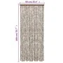 Cortina antimoscas chenilla gris taupe y blanco 90x200 cm by , Mosquito nets for windows - Ref: Foro24-377404, Price: 59,73 €...