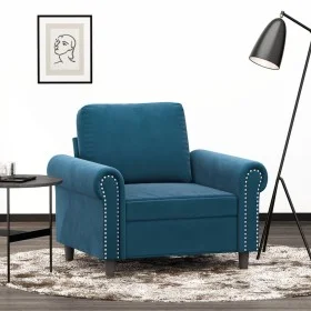 Sillón de terciopelo azul 60 cm de , Sofás - Ref: Foro24-359518, Precio: 167,48 €, Descuento: %