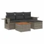 Gartensofa-Set mit Kissen, 5-teilig, graues synthetisches Rattan von , Gartensets - Ref: Foro24-3256865, Preis: 306,46 €, Rab...