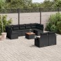 Gartensofa-Set 10-teilig mit schwarzen synthetischen Rattankissen von , Gartensets - Ref: Foro24-3257042, Preis: 665,44 €, Ra...