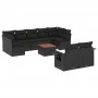 Garden sofa set 10 pieces with black synthetic rattan cushions by , Garden sets - Ref: Foro24-3257042, Price: 664,63 €, Disco...