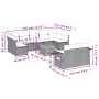 Gartensofa-Set 10-teilig mit schwarzen synthetischen Rattankissen von , Gartensets - Ref: Foro24-3257042, Preis: 665,44 €, Ra...