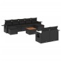 Gartensofa-Set 10-teilig mit schwarzen synthetischen Rattankissen von , Gartensets - Ref: Foro24-3257105, Preis: 651,54 €, Ra...