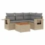 Garden sofa set with beige cushions mix 5 pieces PE rattan by , Garden sets - Ref: Foro24-3256878, Price: 353,79 €, Discount: %