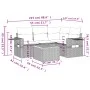 Gartensofa-Set mit beigem Kissenmix, 5-teilig aus PE-Rattan von , Gartensets - Ref: Foro24-3256878, Preis: 353,59 €, Rabatt: %