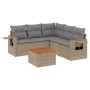 Garden sofa set with beige cushions mix 6 pieces PE rattan by , Garden sets - Ref: Foro24-3256892, Price: 420,74 €, Discount: %