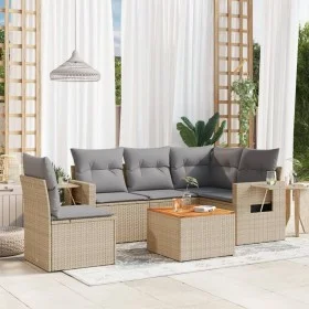 Garden sofa set with beige cushions mix 6 pieces PE rattan by , Garden sets - Ref: Foro24-3256899, Price: 420,75 €, Discount: %