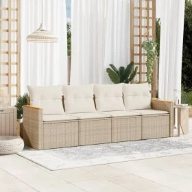 Juego de sofás jardín con cojines 4 pzas ratán sintético beige de , Conjuntos de jardín - Ref: Foro24-3258173, Precio: 302,97...