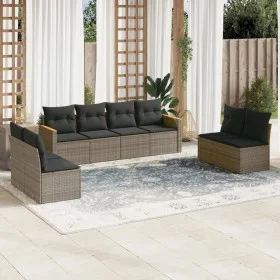 8-piece garden sofa set and gray synthetic rattan cushions by , Garden sets - Ref: Foro24-3258294, Price: 462,56 €, Discount: %