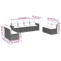 8-piece garden sofa set and gray synthetic rattan cushions by , Garden sets - Ref: Foro24-3258294, Price: 462,56 €, Discount: %