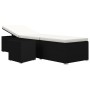 Garden lounger with cushion and cream synthetic rattan table by vidaXL, Loungers - Ref: Foro24-46225, Price: 155,41 €, Discou...