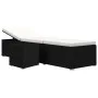 Garden lounger with cushion and cream synthetic rattan table by vidaXL, Loungers - Ref: Foro24-46225, Price: 150,16 €, Discou...