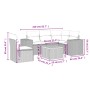6-teiliges Gartenmöbel-Set und graue synthetische Rattankissen von , Gartensets - Ref: Foro24-3225451, Preis: 375,57 €, Rabat...