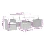Set de muebles de jardín 6 pzas y cojines ratán sintético gris de , Conjuntos de jardín - Ref: Foro24-3225451, Precio: 381,60...