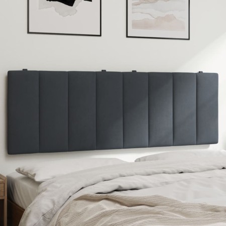 Dunkelgraues, samtgepolstertes Kopfteil 140 cm von , Kopf- und Fußteile - Ref: Foro24-374670, Preis: 58,12 €, Rabatt: %