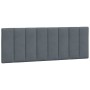 Dunkelgraues, samtgepolstertes Kopfteil 140 cm von , Kopf- und Fußteile - Ref: Foro24-374670, Preis: 58,12 €, Rabatt: %