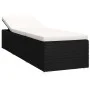 Garden lounger with cushion and cream synthetic rattan table by vidaXL, Loungers - Ref: Foro24-46225, Price: 150,16 €, Discou...