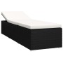 Gartenliege mit Kissen und cremefarbenem Tisch aus synthetischem Rattan von vidaXL, Liegen - Ref: Foro24-46225, Preis: 155,41...