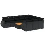 11-teiliges Gartensofa-Set und schwarze synthetische Rattankissen von , Gartensets - Ref: Foro24-3225180, Preis: 733,30 €, Ra...