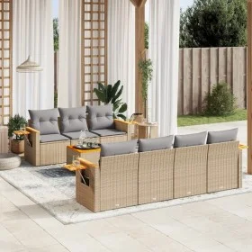 Garden sofa set with beige cushions 8 pcs PE rattan by , Garden sets - Ref: Foro24-3226647, Price: 521,32 €, Discount: %