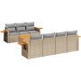 Gartensofa-Set mit beigen Kissen 8 Stück PE-Rattan von , Gartensets - Ref: Foro24-3226647, Preis: 512,39 €, Rabatt: %