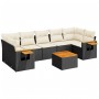 8-piece garden sofa set and black synthetic rattan cushions by , Garden sets - Ref: Foro24-3226651, Price: 476,59 €, Discount: %