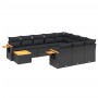 11-teiliges Gartensofa-Set und schwarze synthetische Rattankissen von , Gartensets - Ref: Foro24-3227203, Preis: 689,97 €, Ra...