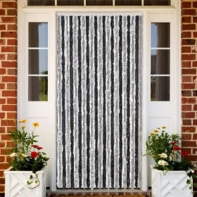 Gray and black chenille fly curtain 100x200 cm by , Mosquito nets for windows - Ref: Foro24-377329, Price: 63,82 €, Discount: %
