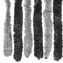 Cortina antimoscas chenilla gris y negro 100x200 cm