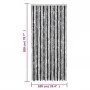 Cortina antimoscas chenilla gris y negro 100x200 cm de , Mosquiteras para ventanas - Ref: Foro24-377329, Precio: 63,75 €, Des...