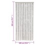 Cortina antimoscas chenilla gris claro y blanco 100x200 cm de , Mosquiteras para ventanas - Ref: Foro24-377315, Precio: 64,89...