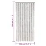 Cortina antimoscas chenilla gris claro y blanco 100x200 cm de , Mosquiteras para ventanas - Ref: Foro24-377315, Precio: 67,38...
