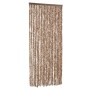 Beiger und dunkelbrauner Chenille-Fliegenschutzvorhang, 90 x 200 cm von , Moskitonetze für Fenster - Ref: Foro24-377320, Prei...