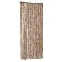Beiger und dunkelbrauner Chenille-Fliegenschutzvorhang, 90 x 200 cm von , Moskitonetze für Fenster - Ref: Foro24-377320, Prei...