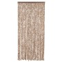 Beiger und dunkelbrauner Chenille-Fliegenschutzvorhang, 90 x 200 cm von , Moskitonetze für Fenster - Ref: Foro24-377320, Prei...