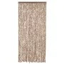 Beiger und dunkelbrauner Chenille-Fliegenschutzvorhang, 90 x 200 cm von , Moskitonetze für Fenster - Ref: Foro24-377320, Prei...