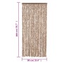 Beiger und dunkelbrauner Chenille-Fliegenschutzvorhang, 90 x 200 cm von , Moskitonetze für Fenster - Ref: Foro24-377320, Prei...