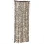 Taupe gray and white chenille fly curtain 100x200 cm by , Mosquito nets for windows - Ref: Foro24-377405, Price: 63,44 €, Dis...