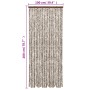 Taupegrauer und weißer Chenille-Fliegenvorhang, 100 x 200 cm von , Moskitonetze für Fenster - Ref: Foro24-377405, Preis: 60,8...
