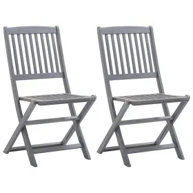 Klappbare Gartenstühle 2 Einheiten aus massivem Akazienholz von vidaXL, Gartenstühle - Ref: Foro24-46335, Preis: 110,62 €, Ra...